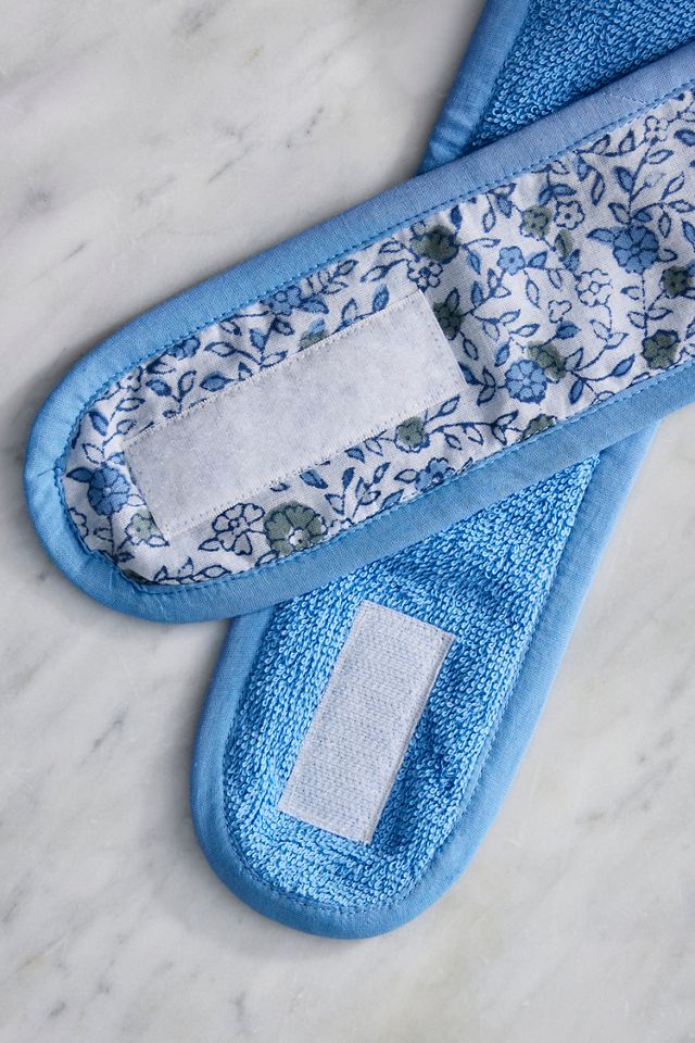 Block Print Floral Spa Headband #1