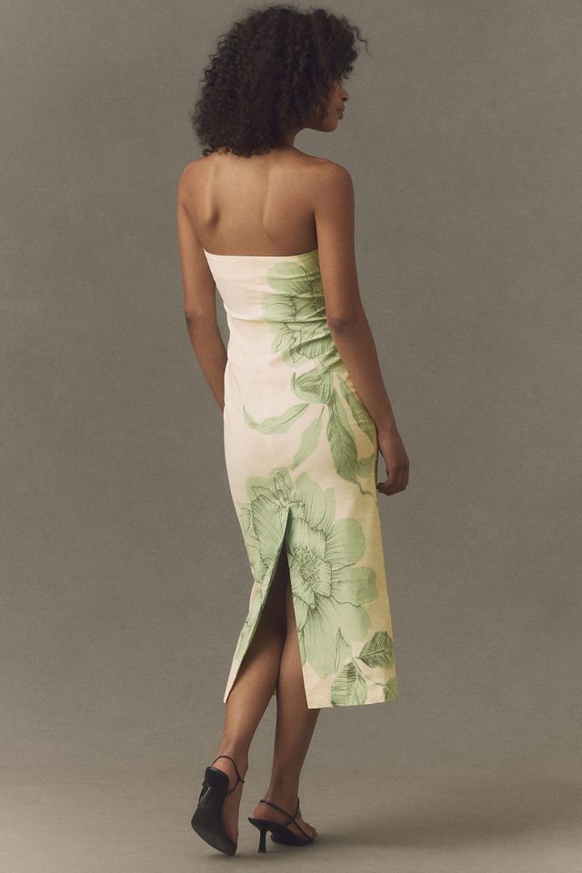 BHLDN Strapless Fitted Midi Dress #2