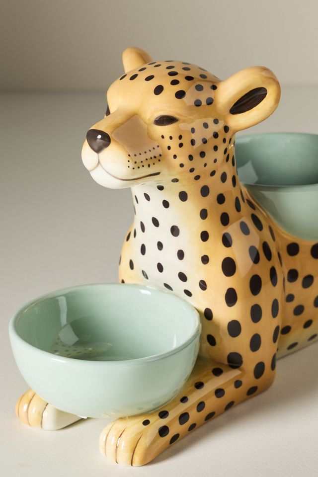 Germain Leopard Double Nut Bowl Tray #1