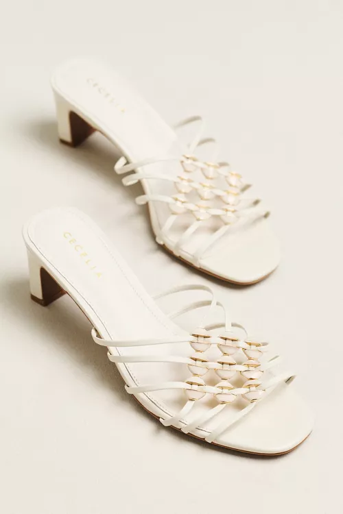 Cecelia New York Pearl Strappy Heeled Sandals