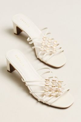 Cecelia New York Pearl Strappy Heeled Sandals