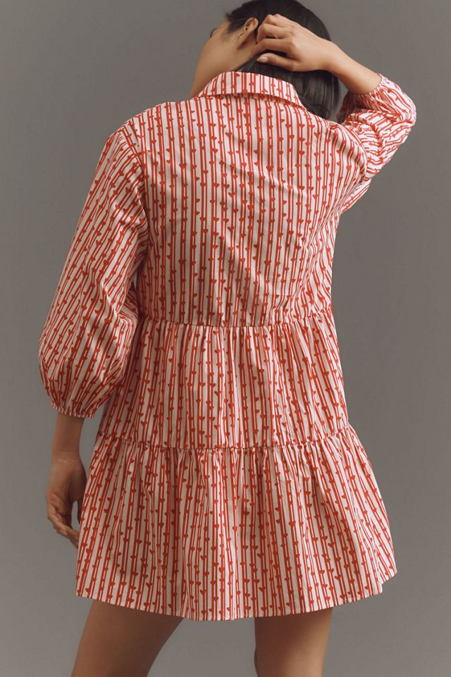 knee length dresses for ladies MAEVE The Bettina Tiered Shirt Dress By : Eyelet Edition In Purple –  Augusthouseofbrands