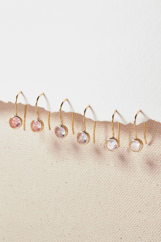 Brook & York Custom Birthstone Drop Earrings #1