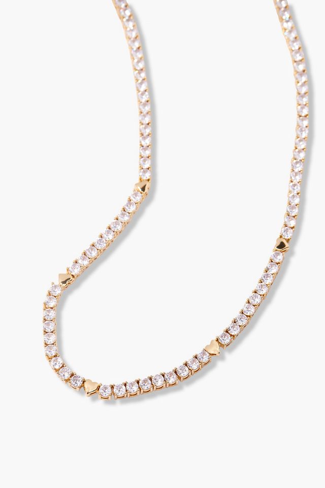 Brook & York Heart Tennis Necklace #1