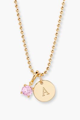 Brook & York Custom Mini Initial Birthstone Necklace