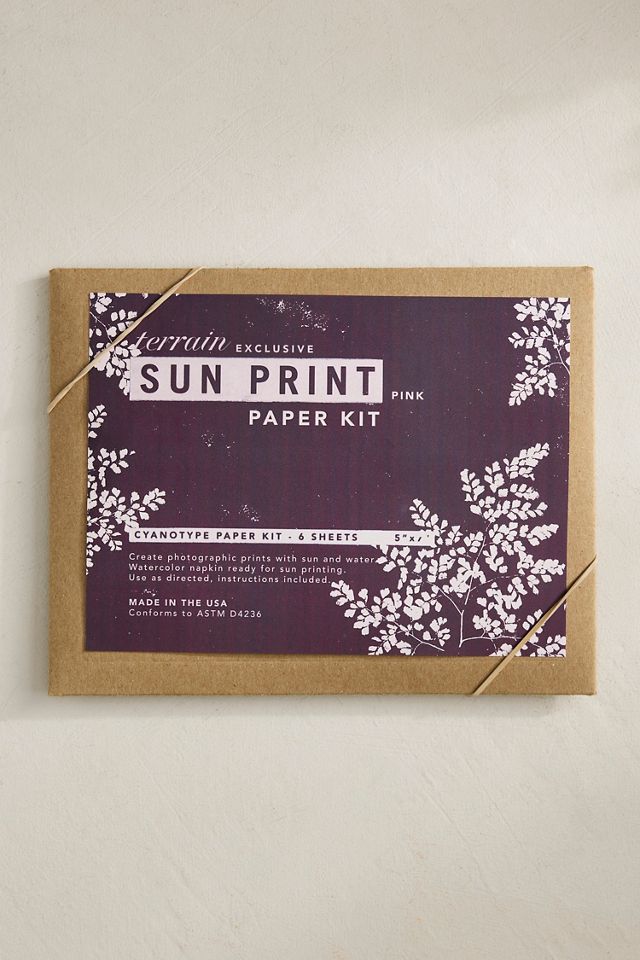 Sun Printing Kit, Small Pink Paper #1