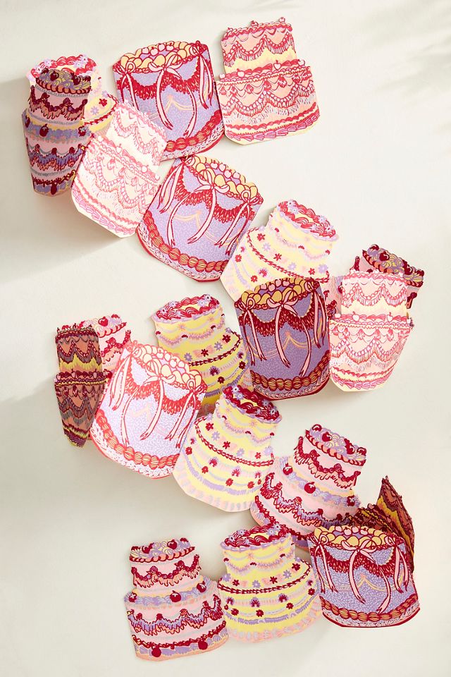 Birthday Cake Concertina Garland #3