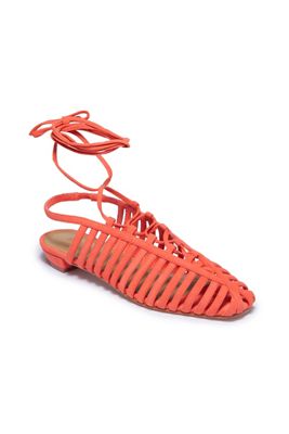 Bernardo Geneva Lace-Up Woven Flats