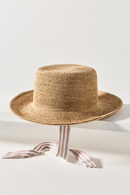 Wyeth Crochet Raffia Bucket Hat | Anthropologie display picture 3