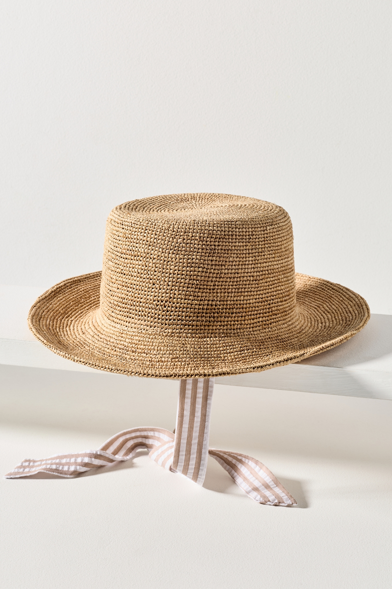 Wyeth Crochet Raffia Bucket Hat