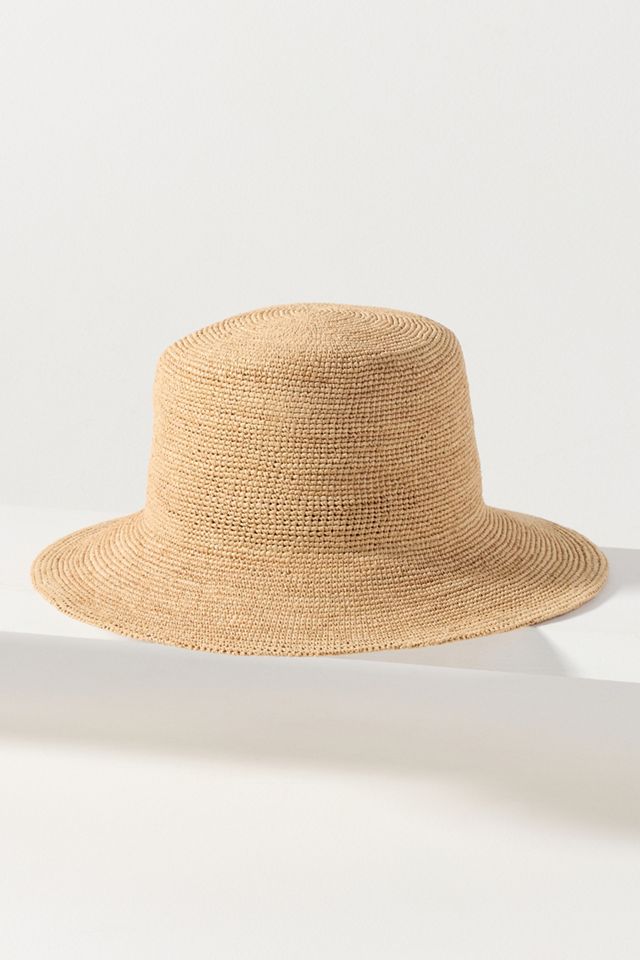 Wyeth Crochet Raffia Bucket Hat #1