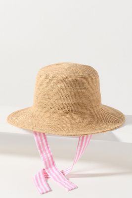Wyeth Crochet Raffia Bucket Hat