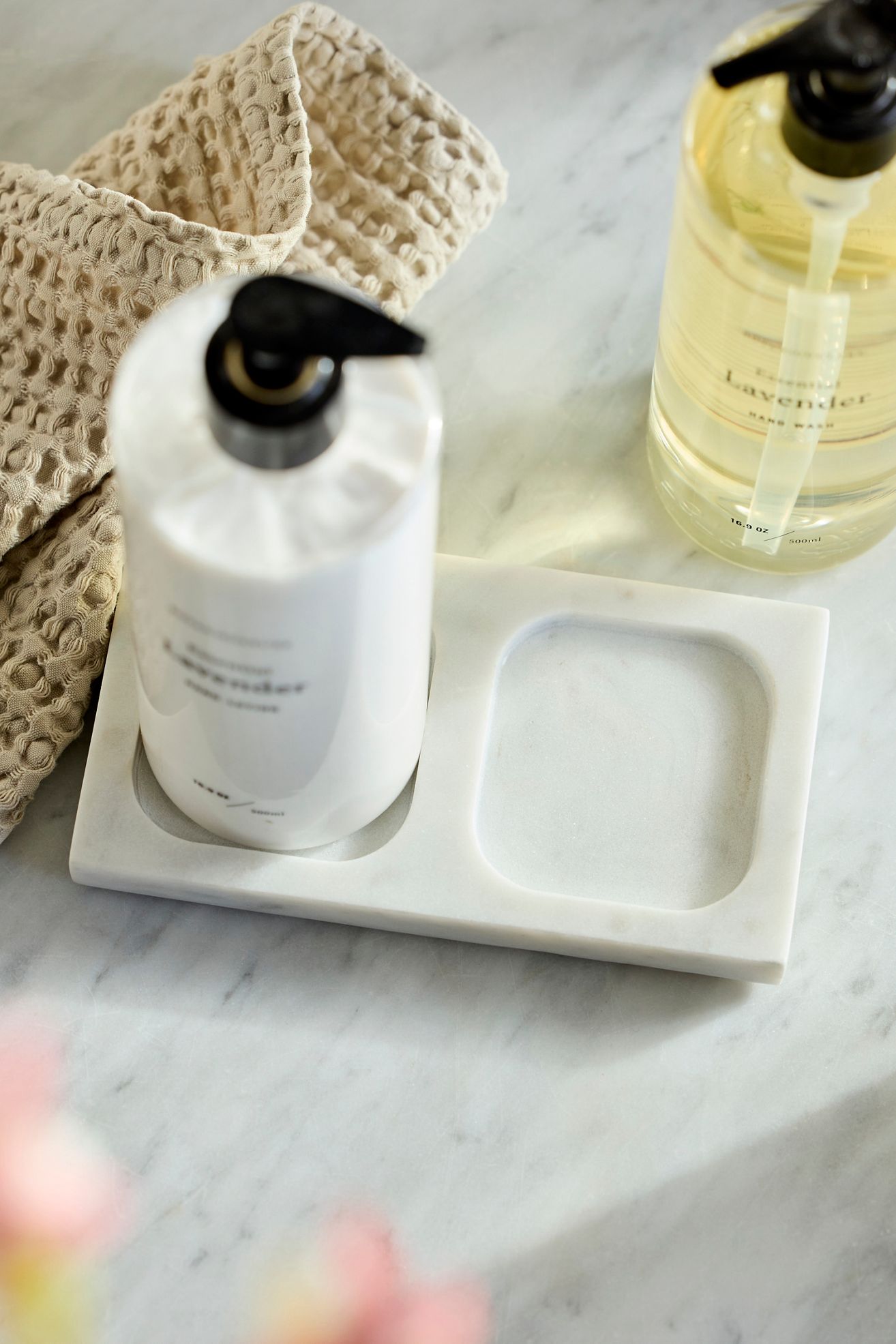 Botaniculture Marble Soap Tray - White, One Size
