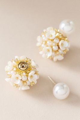 Ivory Cluster Pearl Earrings