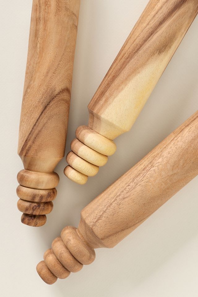 Cara Hand Carved Twist Rolling Pin #1