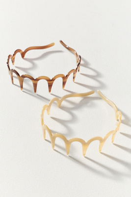 Resin Scalloped Headbands, Set of 2 | Anthropologie