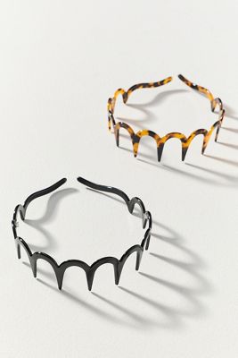 Zigzag Resin Headbands, Set of 2 | Anthropologie display picture 2