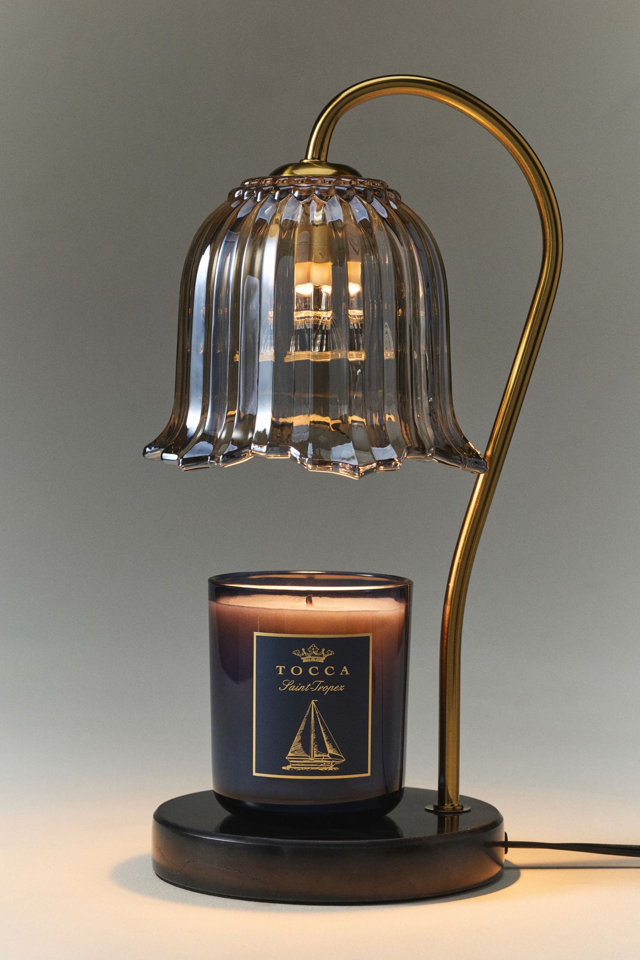 Dark Glass Candle Warmer Lamp - Black, One Size