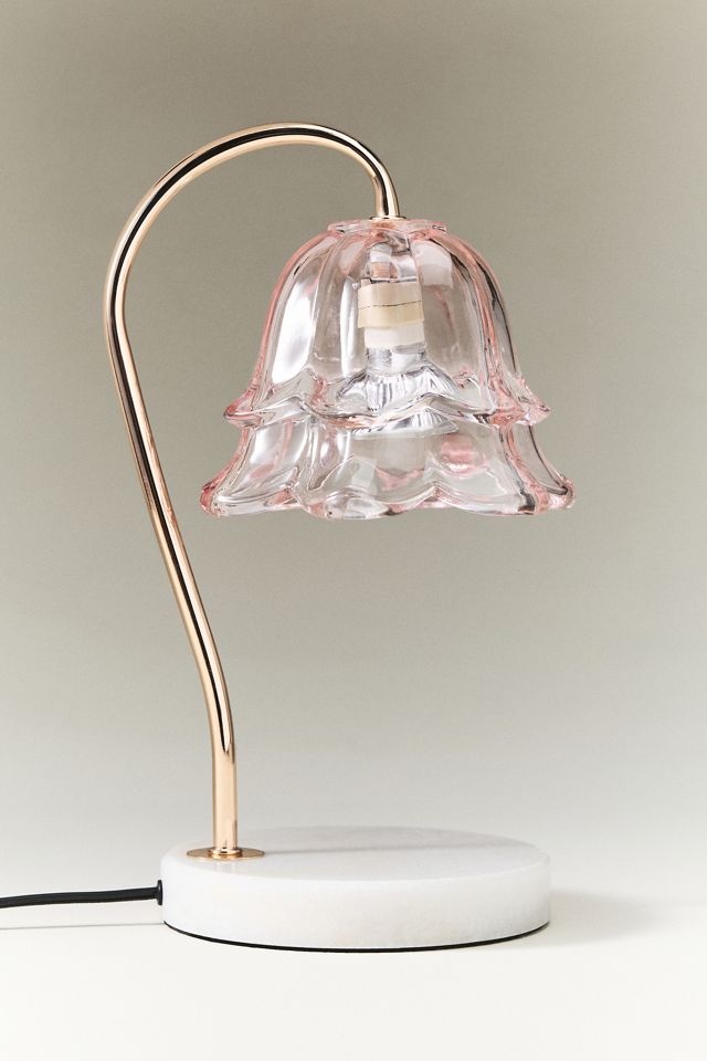 Pink Glass Candle Warmer Lamp #1