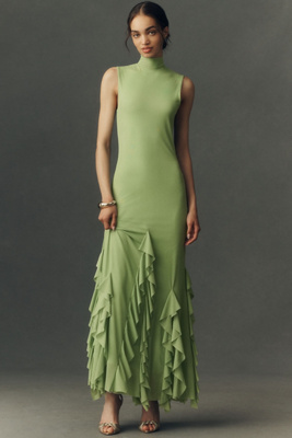 High-Neck Tendral Maxi Dress