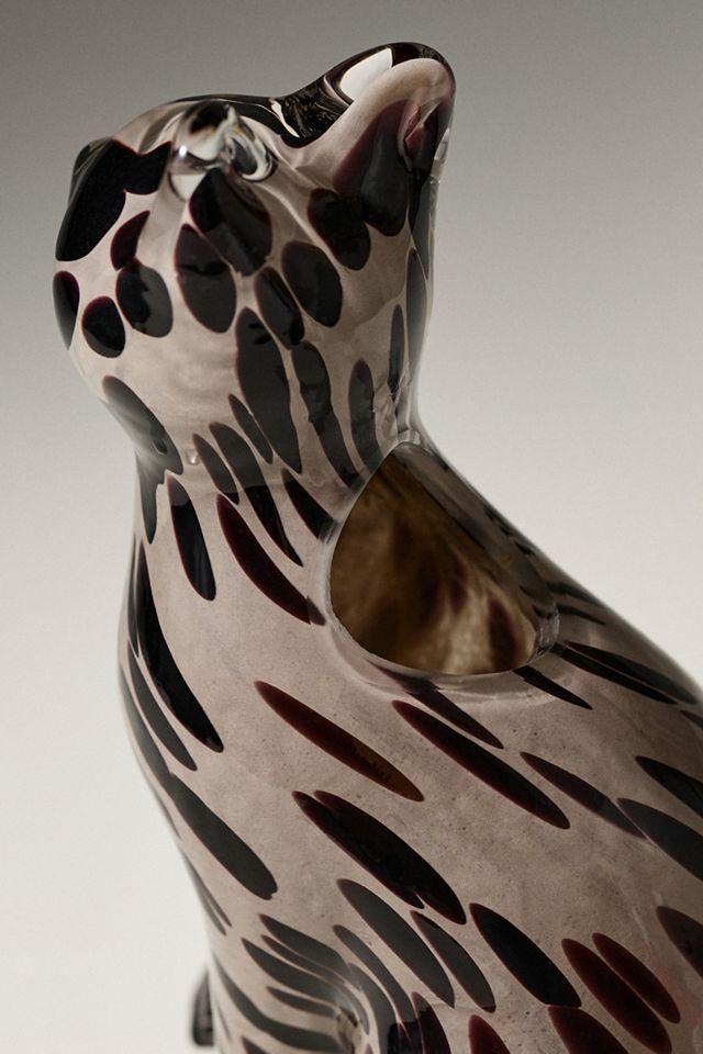 Glass Cat Vase #4