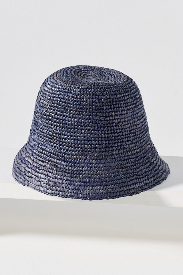 Anthropologie Blue Capri Bucket Hat Anthropologie Beaded Bucket Hat In Blue Capri - 12% Off  main image 3