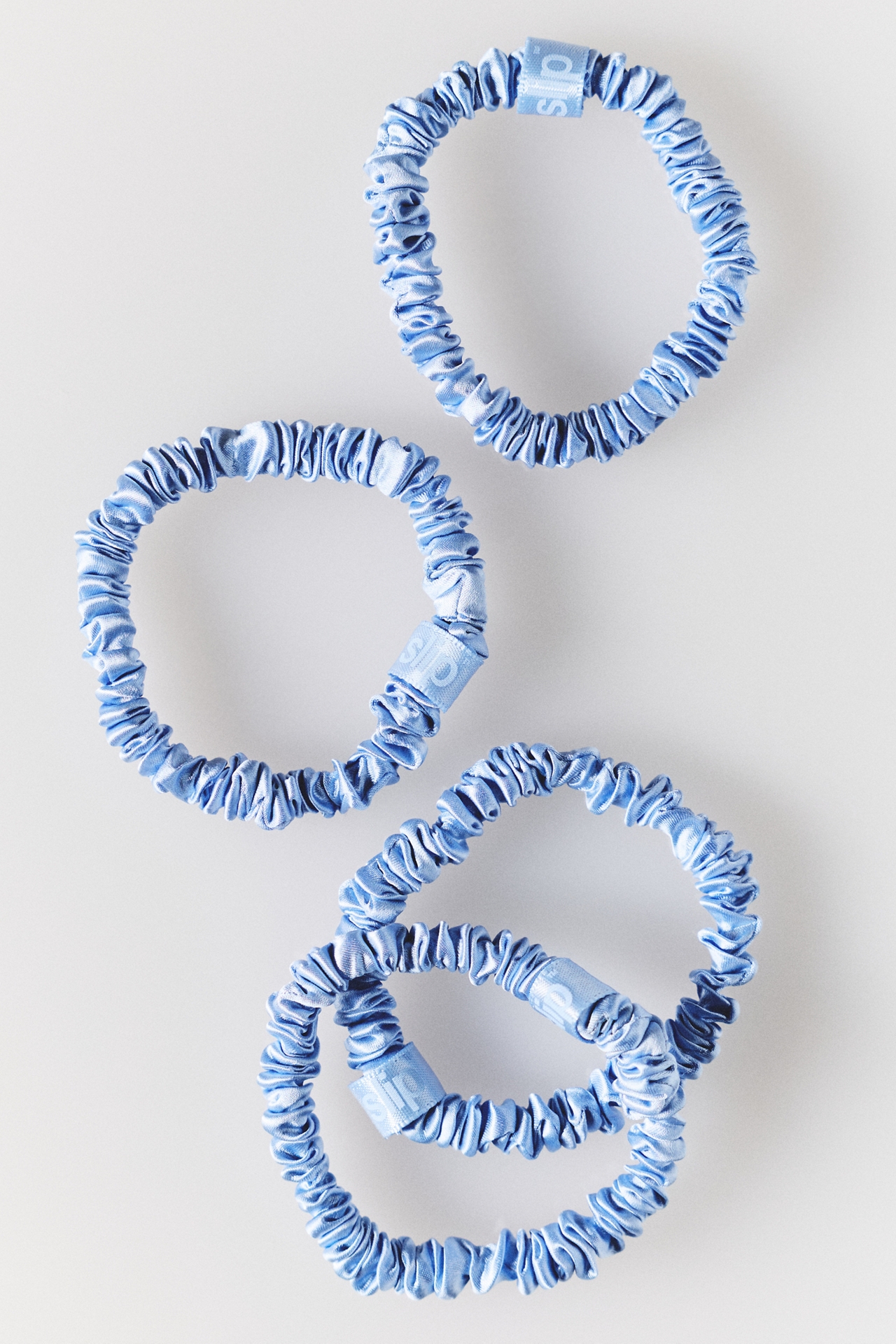 Slip Skinny Scrunchies Cornflower, Set of 4