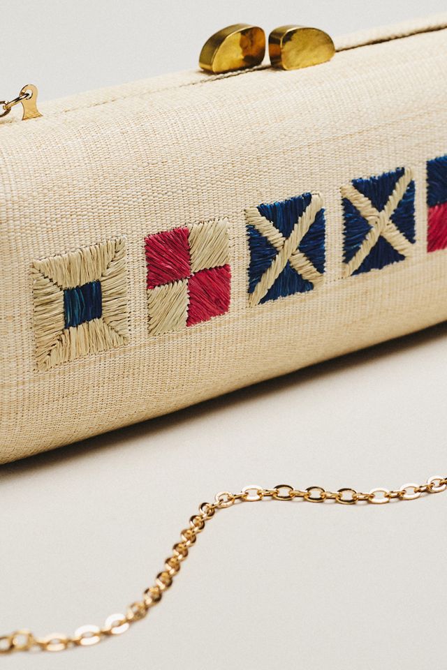 POOLSIDE Boat Flag Embroidered Clutch #2