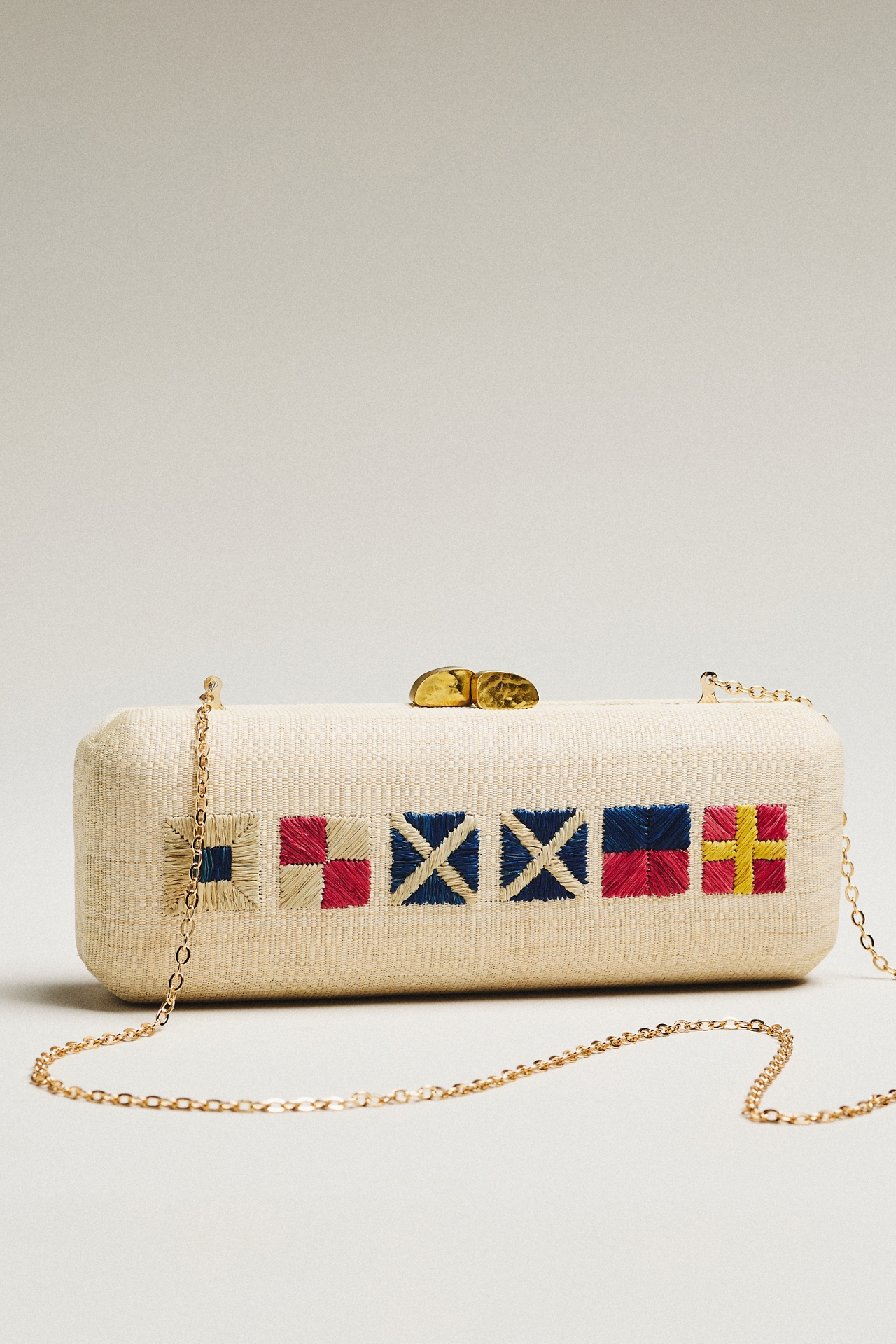 POOLSIDE Boat Flag Embroidered Clutch