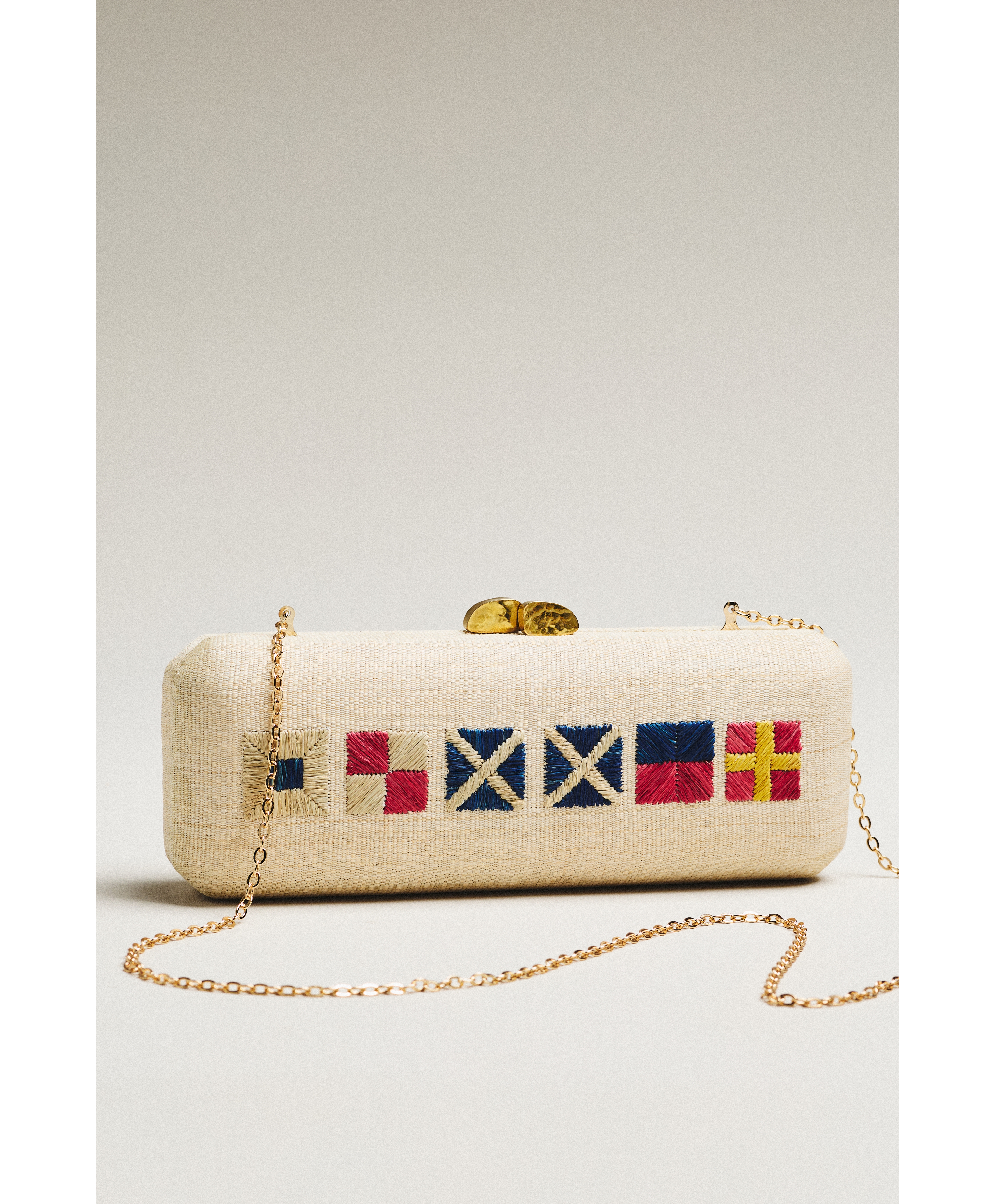 POOLSIDE Boat Flag Embroidered Clutch