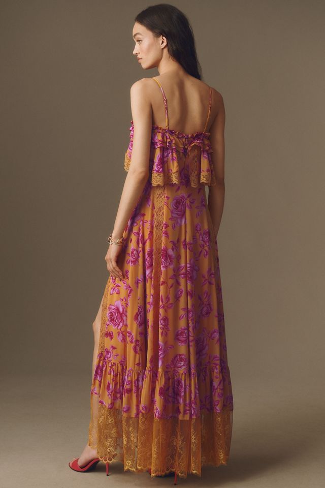BHLDN Ruffle Lace-Trim Maxi Dress #2