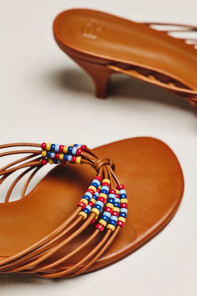 Reformation Jessica Beaded Flip-Flop Heels #2
