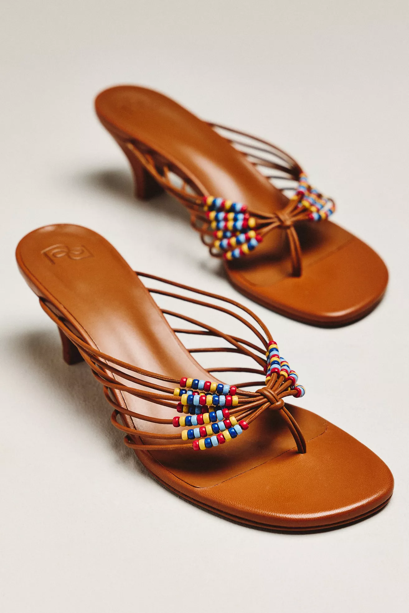 Reformation Jessica Beaded Flip-Flop Heels