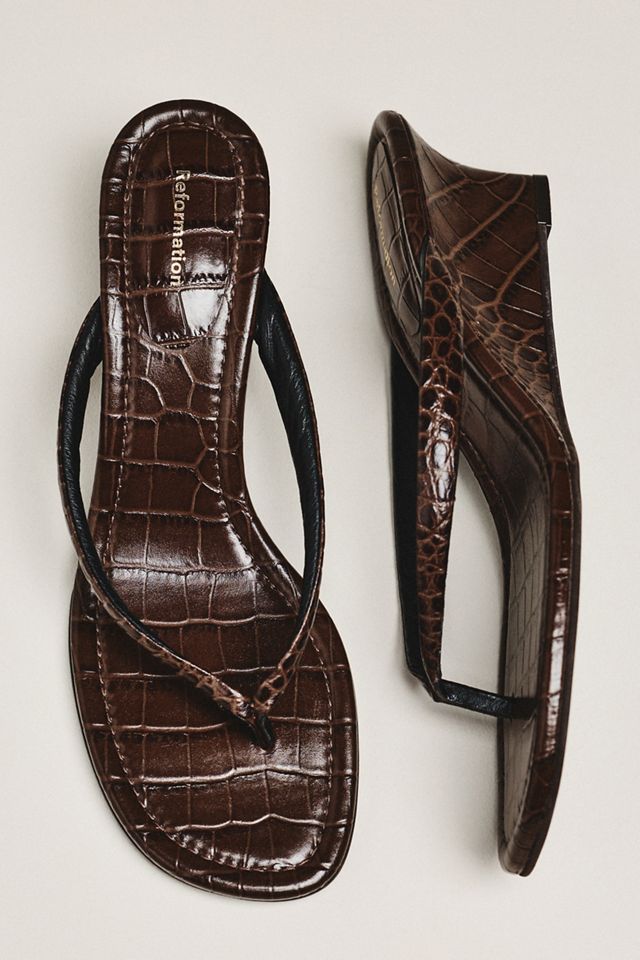 Reformation Amelia Flip-Flop Wedges #1