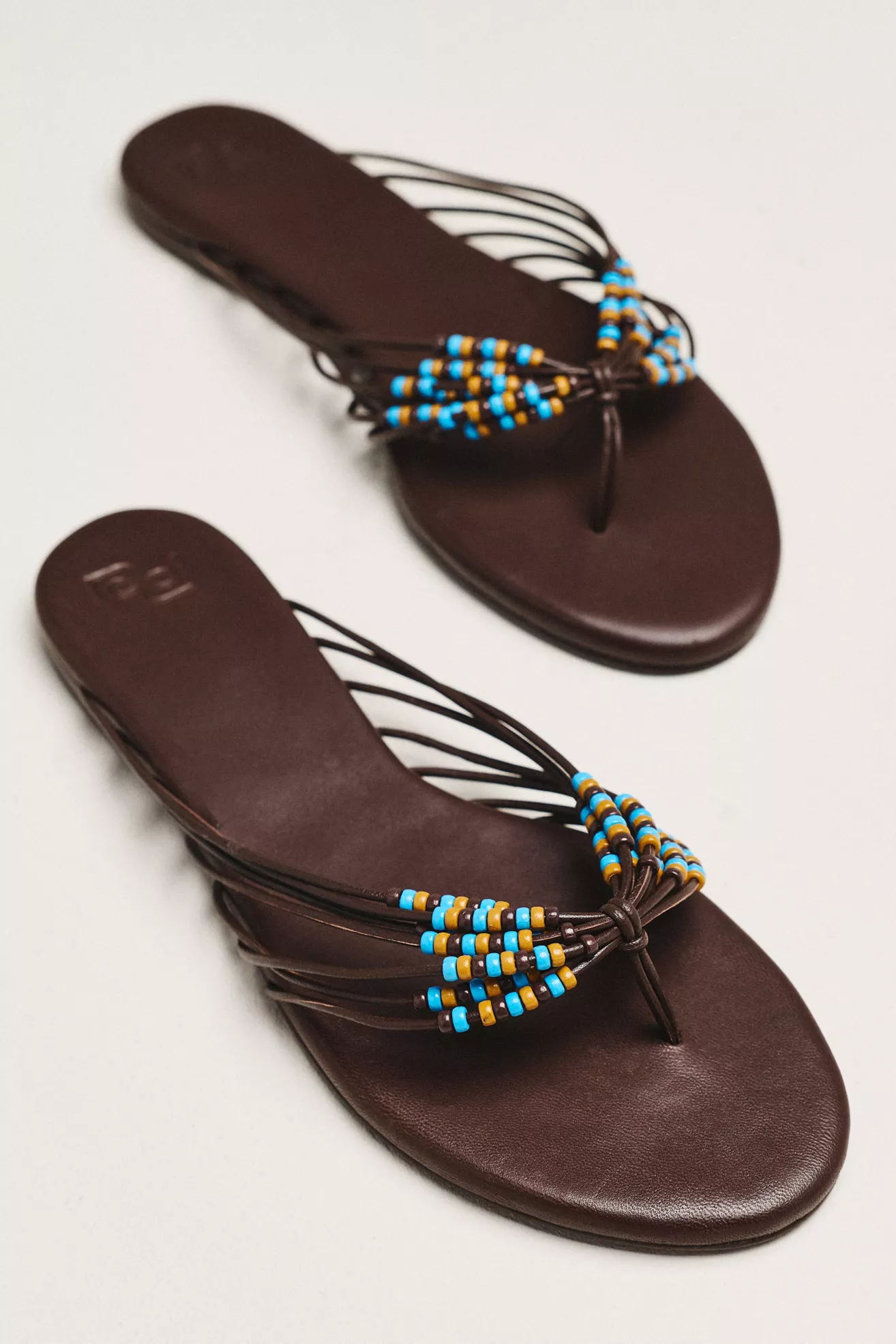 Reformation Jessica Beaded Flip-Flop Sandals