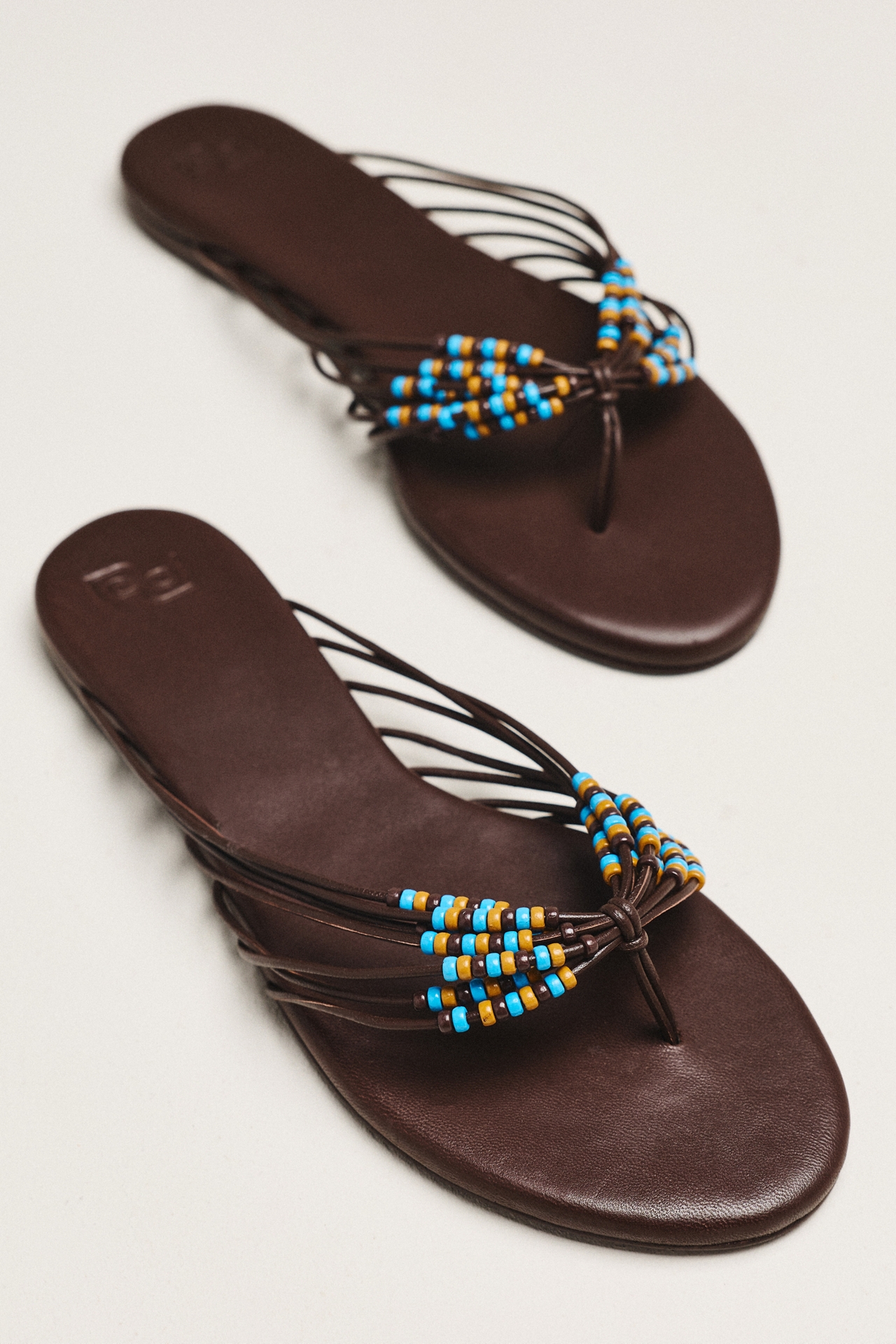 Reformation Jessica Beaded Flip-Flop Sandals