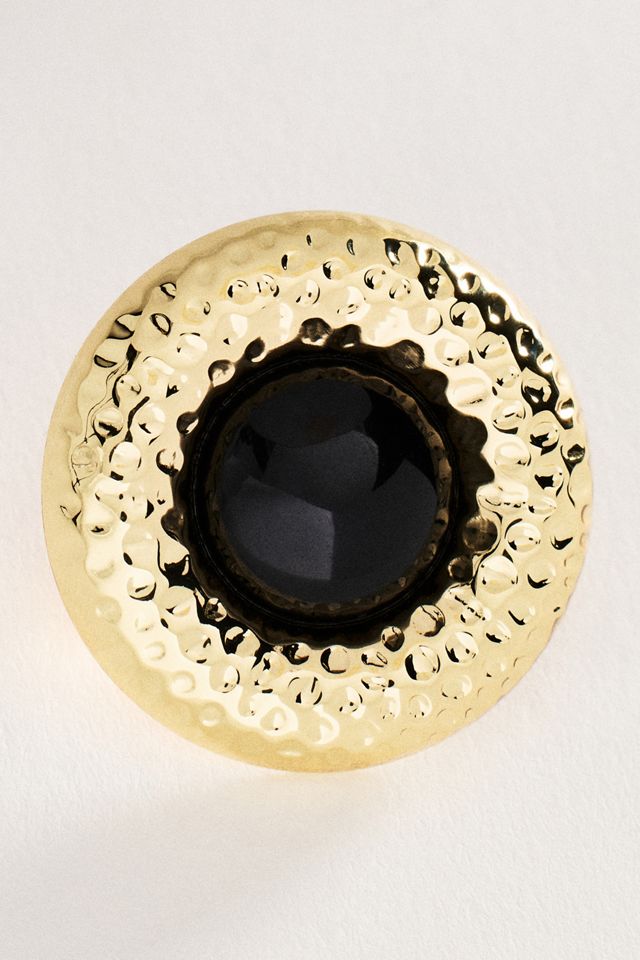 By Anthropologie Tiger's Eye Button Post Earrings #1