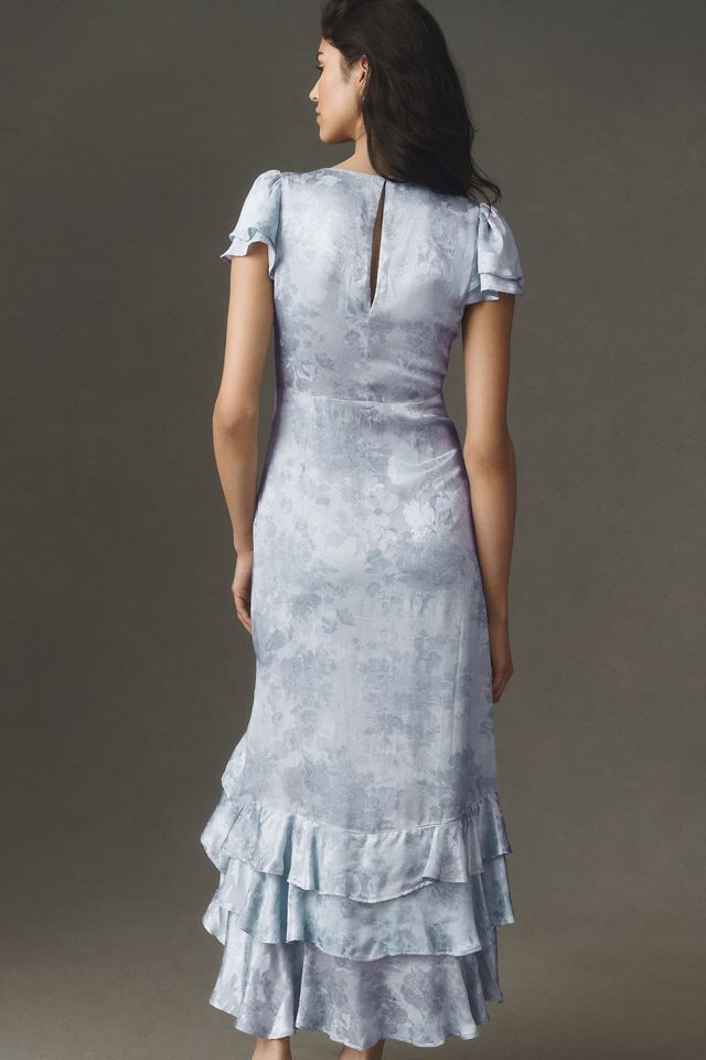 BHLDN Jacquard Ruffle Midi Dress #2