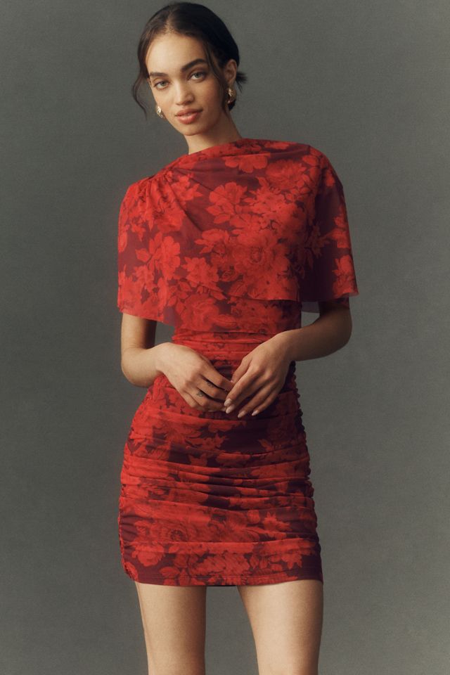 BHLDN Caped Mesh Mini Dress #2