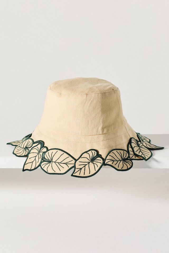 Farm Rio Leaf Trim Bucket Hat | Anthropologie