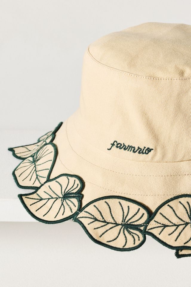 Farm Rio Leaf Trim Bucket Hat | Anthropologie