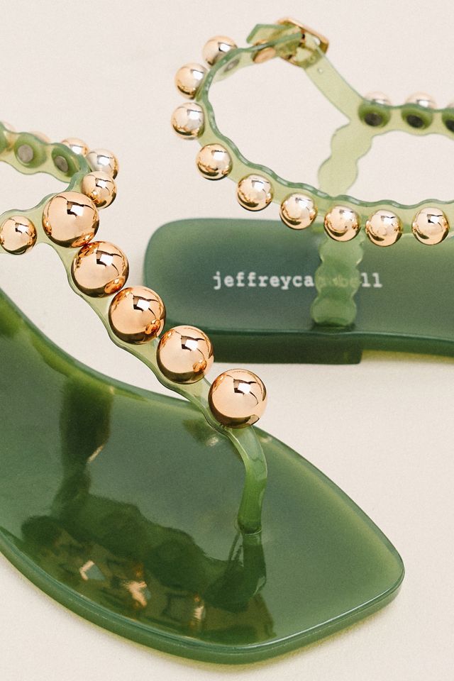 Jeffrey Campbell Plated T Strap Flip-Flop Sandals | Anthropologie