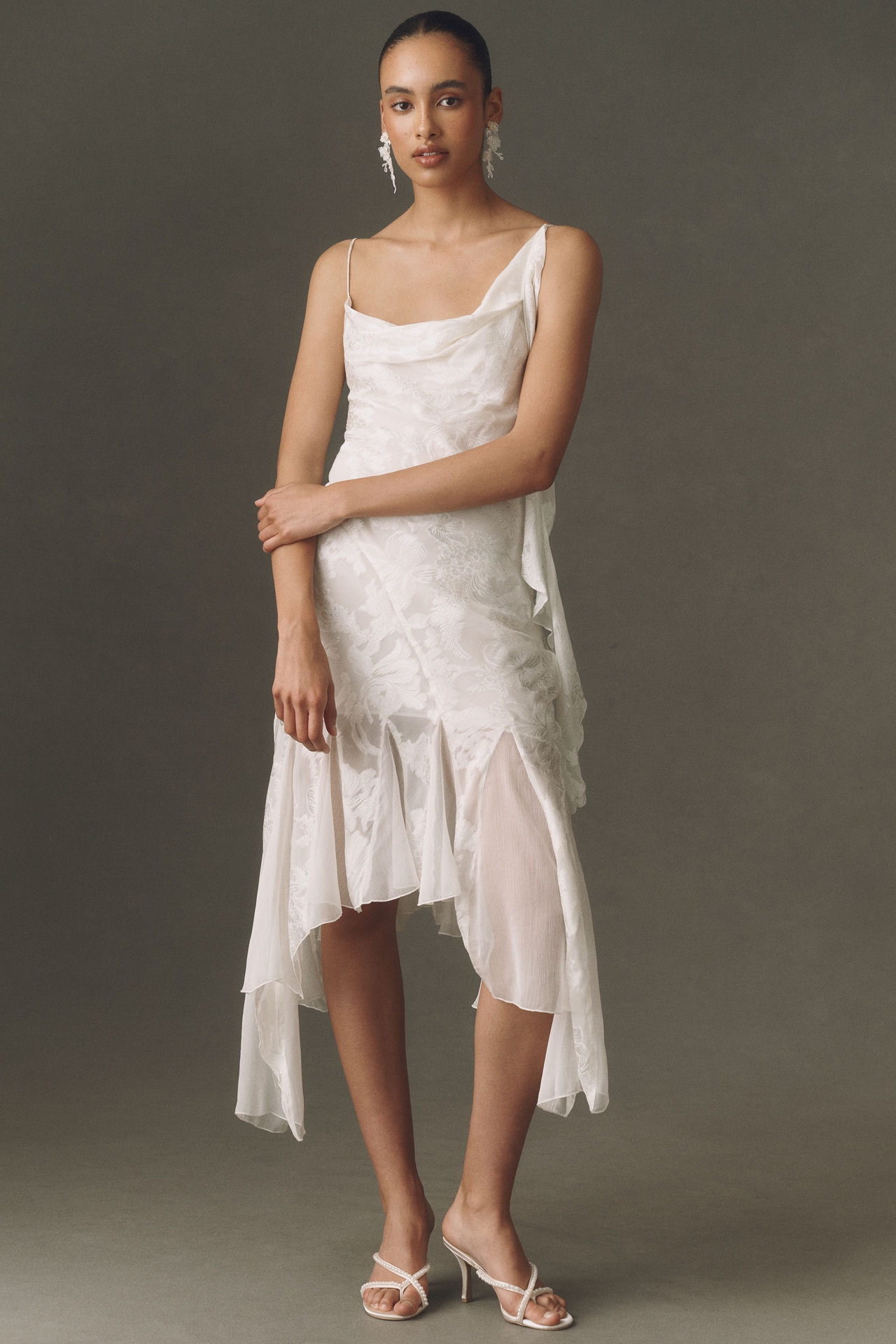 Ronny Kobo Jacquard Midi Dress