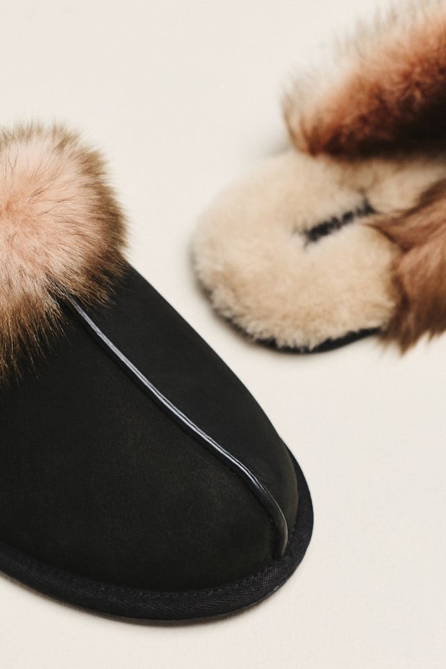 UGG® Schuffette Nubuck Fur-Trim Slippers #2