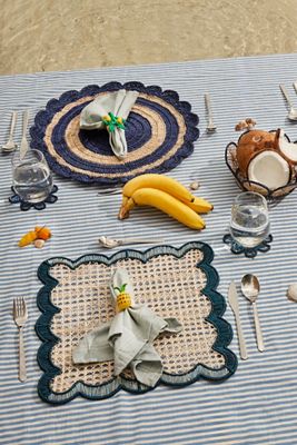 Cora Cora Handwoven Pineapple Napkin Rings, Set of 4