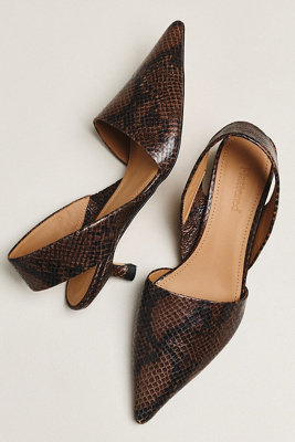 Flattered Ninni Snake Heels In Brown
