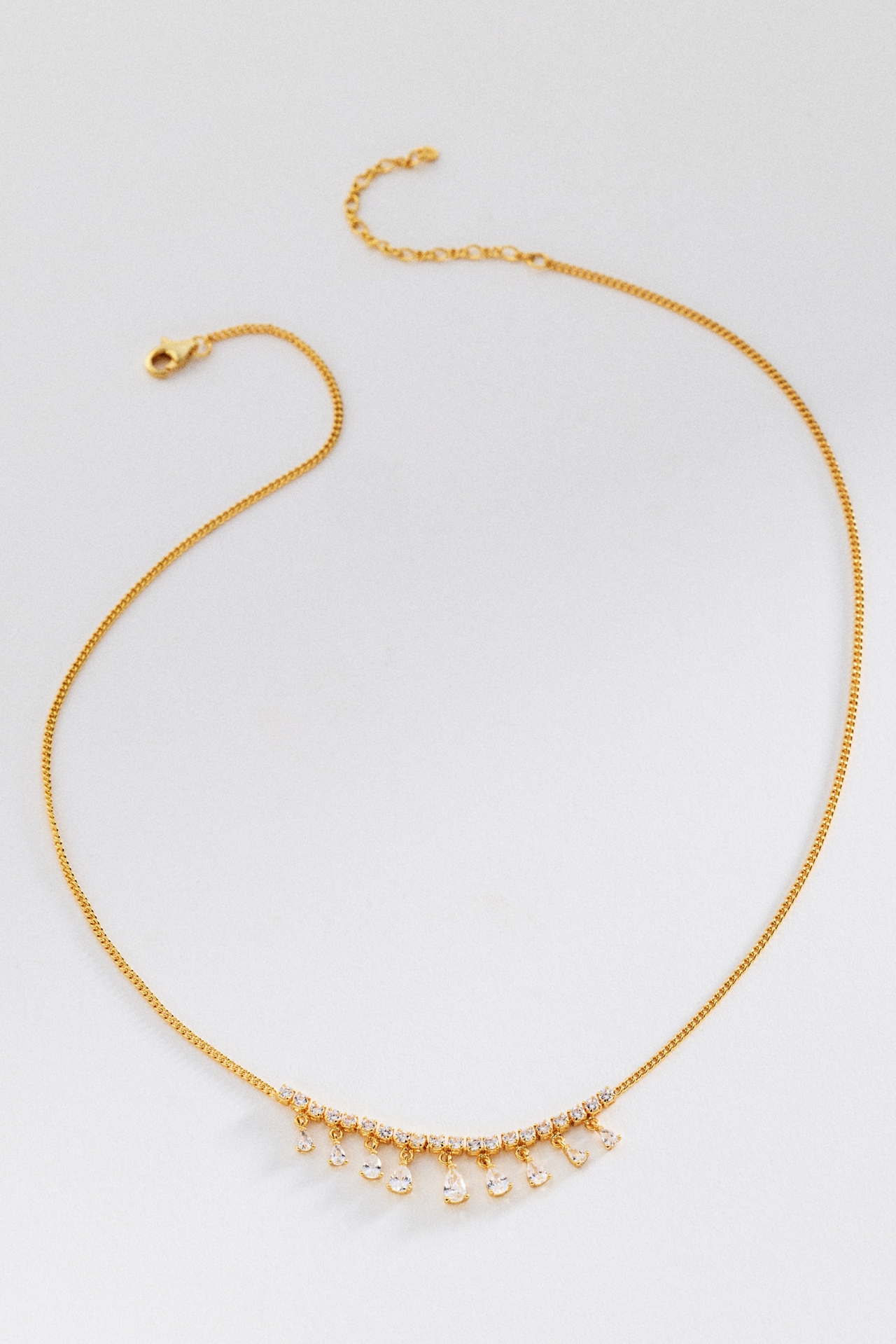 By Anthropologie Crystal Tennis Necklace