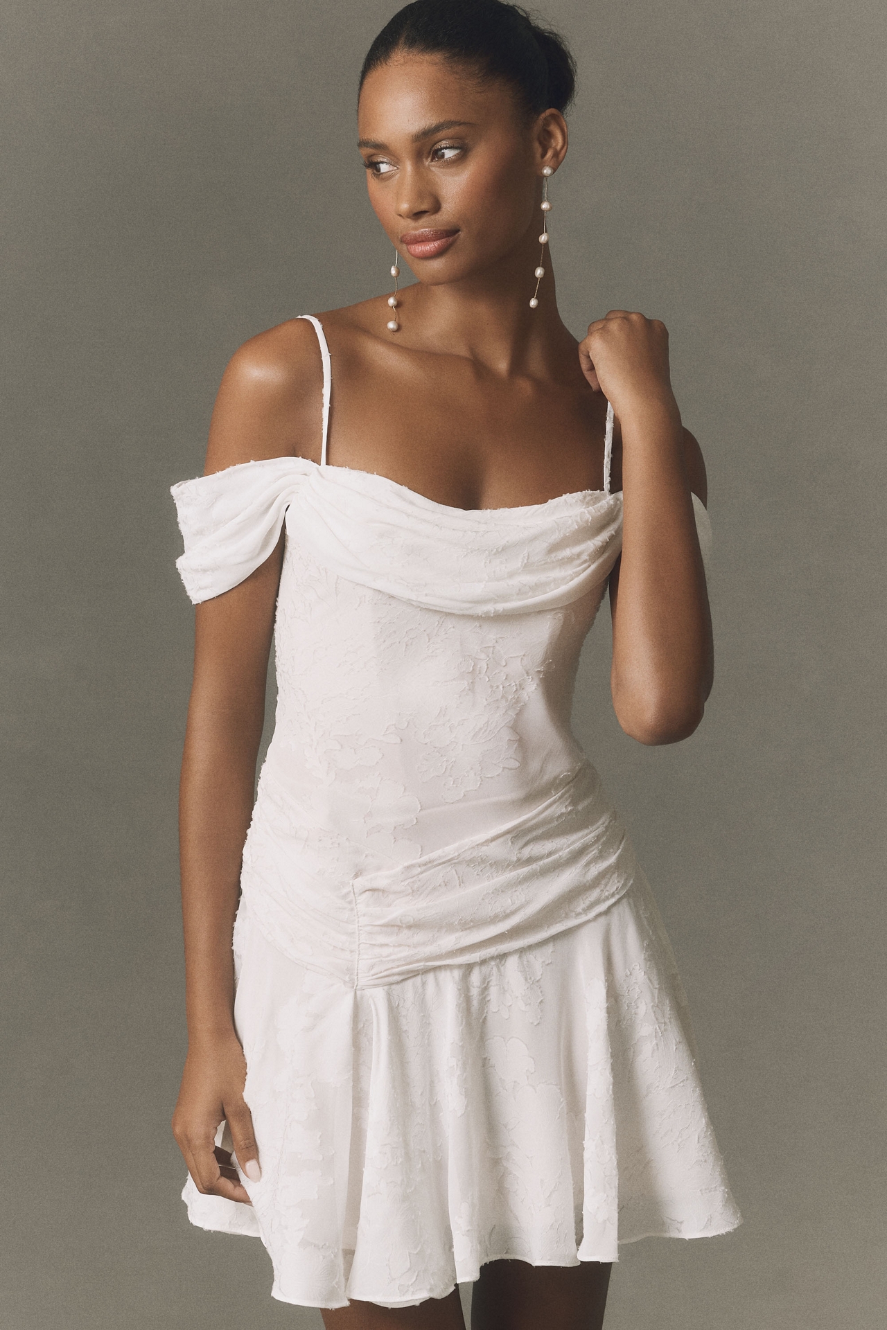 BHLDN Fit & Flare Lace Mini Dress
