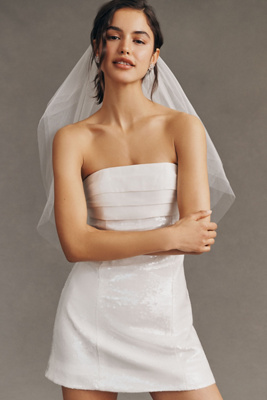 Twigs & Honey Triple Tier Short Clean Veil | Anthropologie