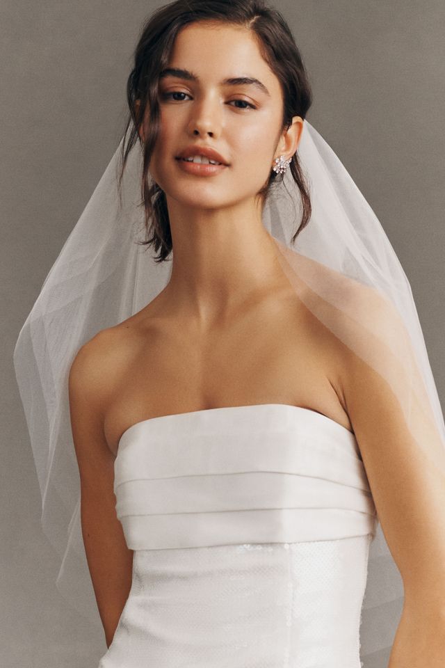 Twigs & Honey Triple Tier Short Clean Veil | Anthropologie